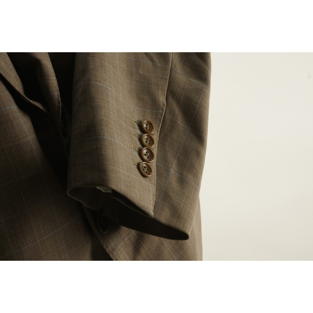 Holland & Sherry Saville Row Bespoke Suit Prince of Wales Super 130s 46R 38W - Picture 6 of 10